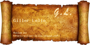 Giller Lelle névjegykártya